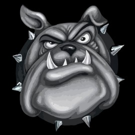 tee shirt bulldog noir