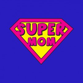 supermom camiseta azul parodia de Superman