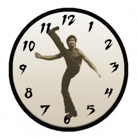 tee shirt bruce lee horloge blanc