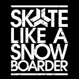 tee shirt skete like a snow boarder noir