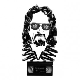 tee shirt Big Lebowski tape blanc