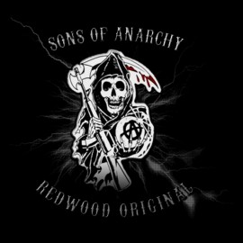 sons of anarchy t-shirt black logo design