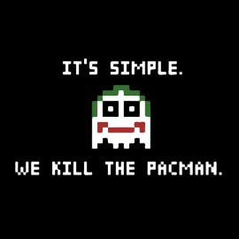 Su camisa Joker simples que matan el negro Pacman