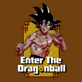 tee shirt Enter the dragonball marron