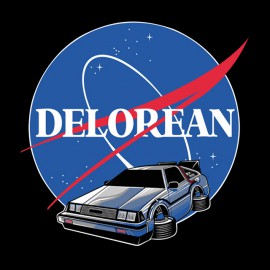 tee shirt Delorean noir