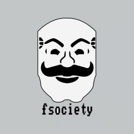 tee shirt fsociety mr robot gris