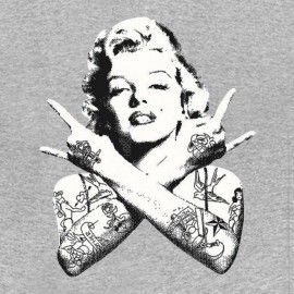 tee shirt marilyn monroe gray rock