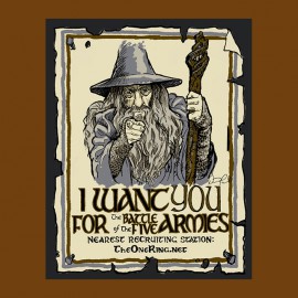 shirt gandalf we want you brown