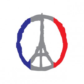 tee shirt pray for paris blanc