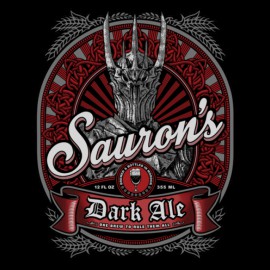 shirt beer sauron lord of the rings black