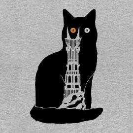 camisa de gato gris Sauron mordor