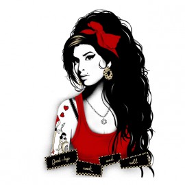 tee shirt amy winehouse rip blanc