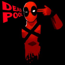 camiseta del negro de la camisa Deadpool