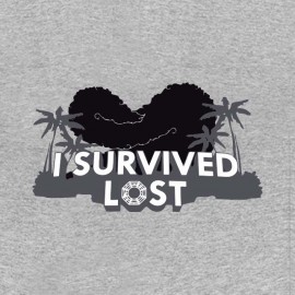 camiseta sobreviví gris perdida