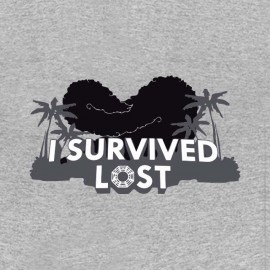 tee shirt i survived lost gray