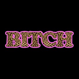 Black bitch leopard t-shirt