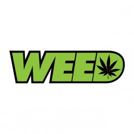 tee shirt weed ganja blanc