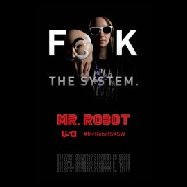 tee shirt mr robot fuck the system