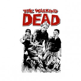 walking dead cartoon t-shirt