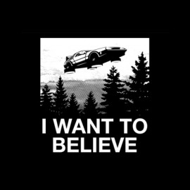 i want to believe delorean t-shirt