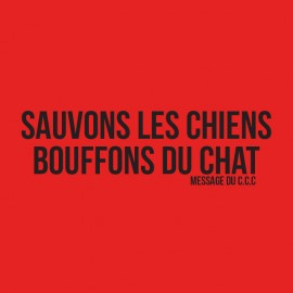 tee shirt sauvons les chiens contre les chats