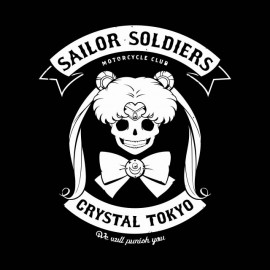 tee shirt sailor moon soldiers motorcycle club