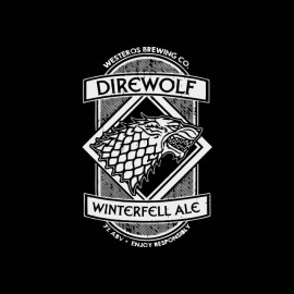 direwolf winterfell beer t-shirt