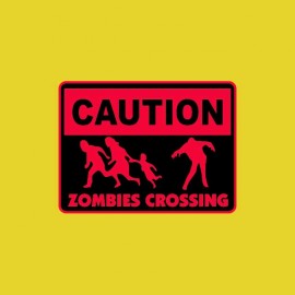 tee shirt zombies crossing