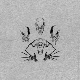 tee shirt alien evolution face
