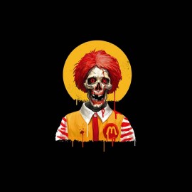 tee shirt Ronald McDonald horreur gore zombi