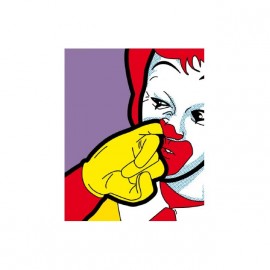 tee shirt Ronald McDonald gros degeulasse