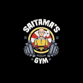 tee shirt saitama s gym one punch man