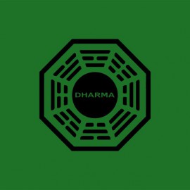 Tee shirt Dharma noir/vert bouteille