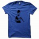 Tee shirt Bruce Lee noir/bleu royal