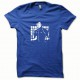 Tee shirt Bruce Lee blanc/bleu royal