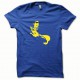Tee shirt Bruce Lee jaune/bleu royal
