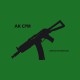 Tee shirt AK-CPM SOVIET noir/vert bouteille