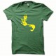 Tee shirt Bruce Lee jaune/vert bouteille