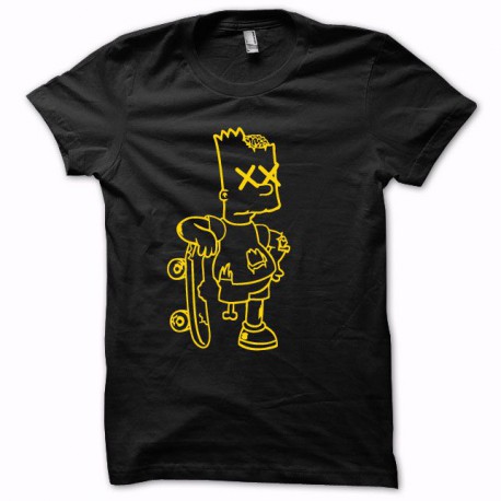 Bart Simpson camiseta zombi negro