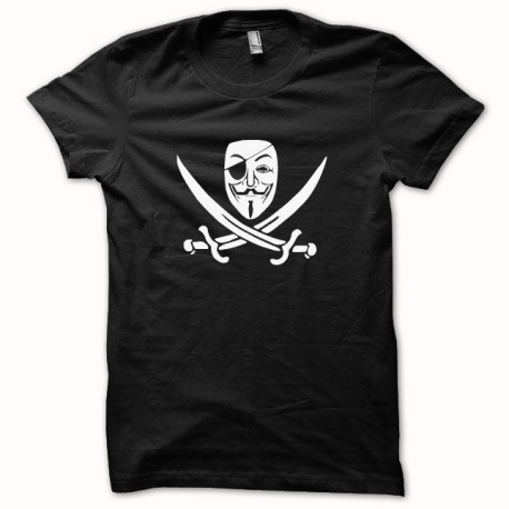 Tee shirt hacktivistes Anonymous noir