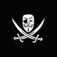 Tee shirt hacktivistes Anonymous noir