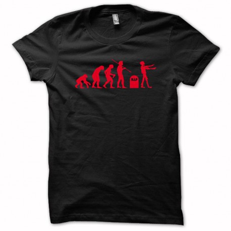 Tee shirt Evolution zombi rouge/noir