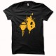 Daft Punk camiseta delgada del ajuste de color naranja / negro
