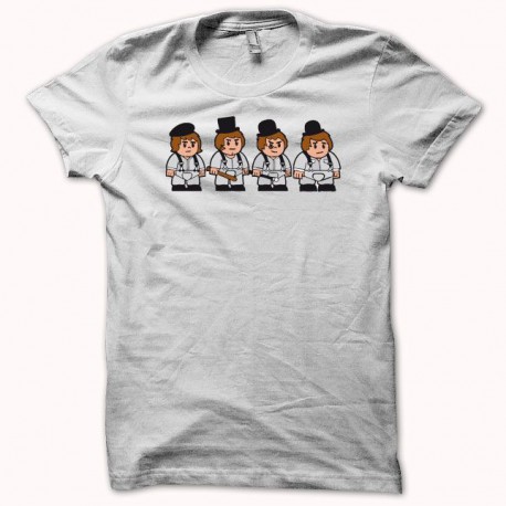 Tee shirt Parodie Clockwork Orange Mecanique blanc