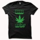 Tee shirt weed my lips vert/noir