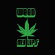 Tee shirt weed my lips vert/noir