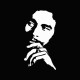 Tee shirt Bob Marley blanc/noir