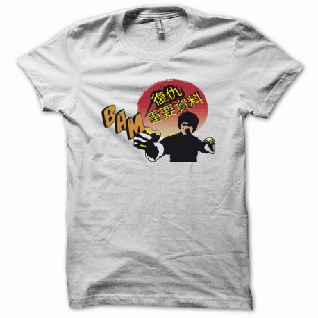 Tee shirt Bruce Lee Bam blanc