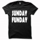 Tee shirt SUNDAY FUNDAY blanc/noir