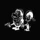 Tee shirt  Pulp Fiction Parodie noir/blanc